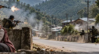 manipur  civilian injured in crossfire between rival armed groups in noney