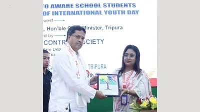 tripura  6 000 students participate in hiv aids awareness event on international youth day