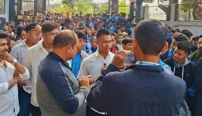 assam  protests erupt after school principal released in molestation case