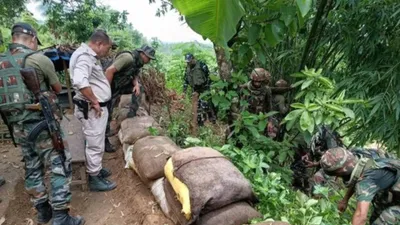 manipur  security forces destroy militant hideouts in jiribam  tamenglong