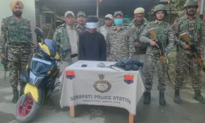 alleged drug peddler arrested along manipur nagaland border  opium  bike recovered