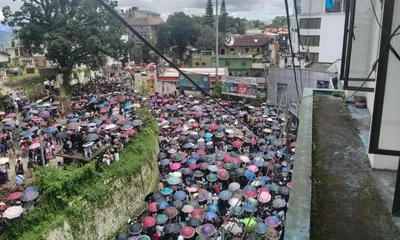 mizoram  hundreds of students stage protest in aizawl over alleged neet paper leaks