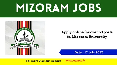 mizoram jobs   apply online for over 50 posts in mizoram university