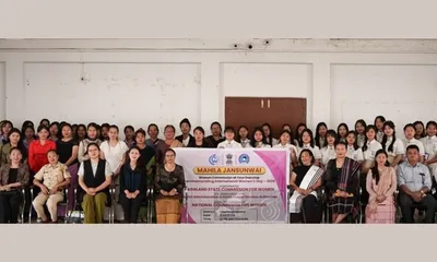nagaland  nscw holds mahila jan sunwai in chumoukedima to address women s grievances