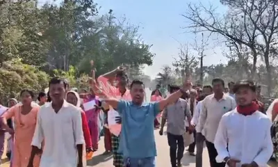 assam  protests erupt in golaghat over alleged naga gate