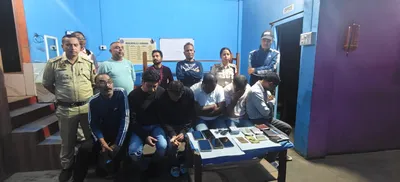 assam  iocl staffer among six arrested in digboi gambling racket bust