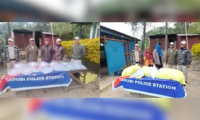 manipur  4 100 litres of illicit liquor seized  two arrested in senapati