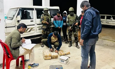 tripura  assam rifles  dri seize yaba tablets worth rs 16 crore in khowai