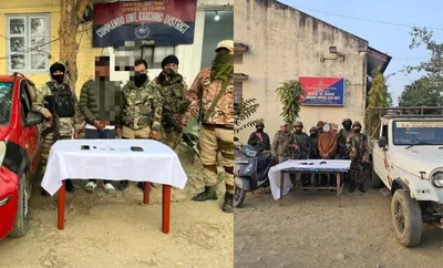 manipur  4 militants arrested with weapons  vehicles in major crackdown