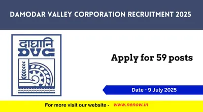 damodar valley corporation recruitment 2025   apply for 59 posts
