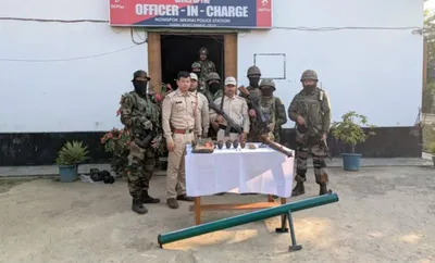 manipur forces bust pla hideout  seize weapons and explosives