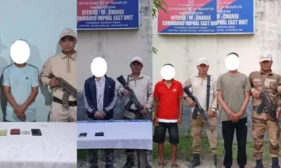 manipur  security forces nab four cadres linked to outlawed rebel groups