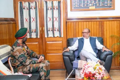 manipur cm meets major general of assam rifles  talks about restoration of peace