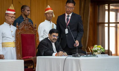 justice kempaiah somashekar takes oath as 9th chief justice of manipur hc