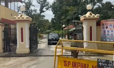 manipur  students march to raj bhavan to protest police action in dolaithabi