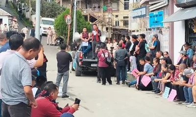 mizoram  mnf youth wing protests outside cmo  demands apology from cm lalduhoma