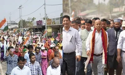 assam  bpf holds ‘dispur chalo yatra’ in udalguri ahead of assembly elections