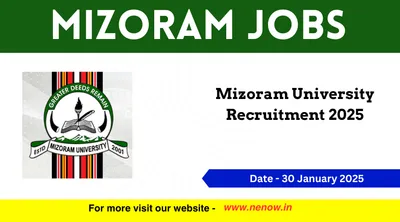 mizoram jobs   mizoram university recruitment 2025