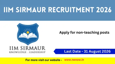 iim sirmaur recruitment 2026   apply for non teaching posts
