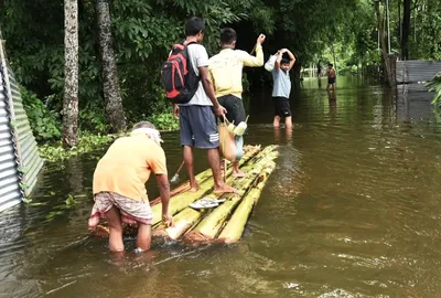 assam floods  6 2 lakh people affected across 9 districts