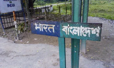 bangladesh objection halts road repair work in tripura’s kailashahar