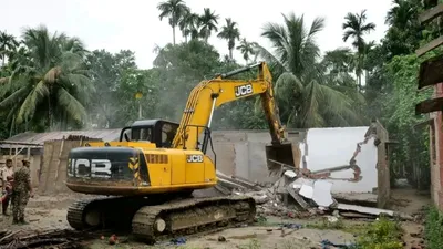 assam  145 families evicted as golaghat eviction drive clears 4 000 bighas