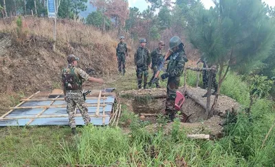 manipur  assam rifles destroys three bunkers in bishnupur