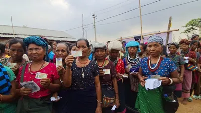 phase 2 of ls polls  newly settled brus exercise their franchise in tripura