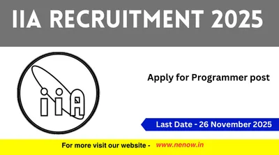 iia recruitment 2025   apply for programmer post