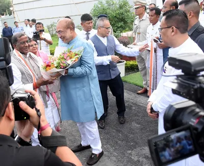 lakshman prasad acharya sworn in as 19th governor of manipur