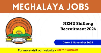 meghalaya jobs   nehu shillong recruitment 2024