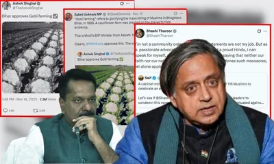 shashi tharoor condemns assam minister’s ‘gobi farming’ tweet