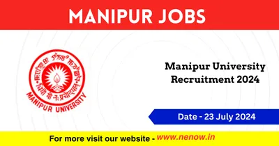 manipur jobs   manipur university recruitment 2024