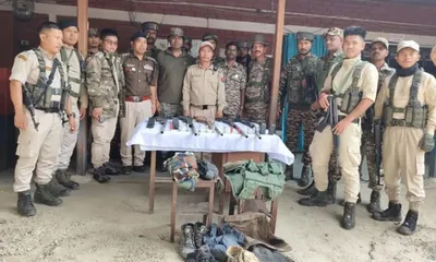 manipur police arrest kcp cadre  recover arms and ammunition