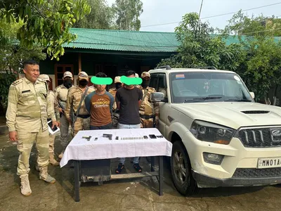 manipur  two suspected kcp acm cadres arrested  weapons recovered