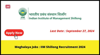 meghalaya jobs   iim shillong recruitment 2024