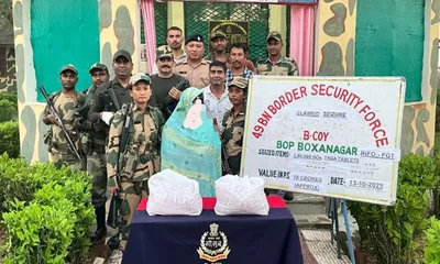 bsf  ncb seize rs 16 crore worth of yaba tablets in tripura
