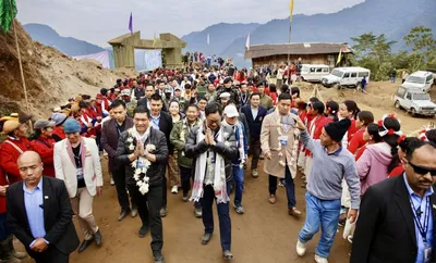 arunachal  pipsorang gains road link after 78 years