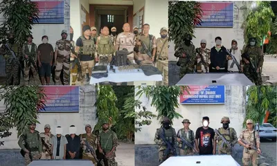 security forces arrest five insurgents from four outfits in manipur