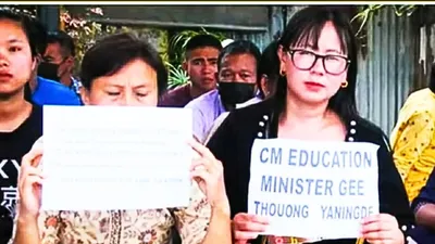 manipur  mts exam results pending for seven years  candidates stage protest