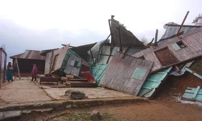 severe storm wreaks havoc in southeastern manipur