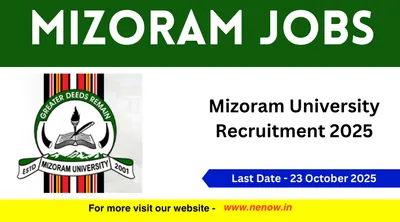 mizoram jobs   mizoram university recruitment 2025