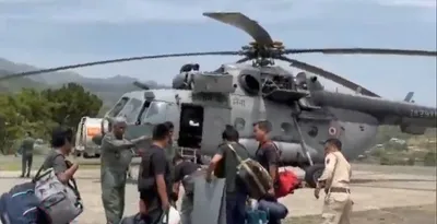 manipur  election officials airlifted to remote polling stations in pherzawl