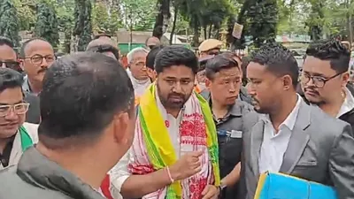 assam  ajp’s lurin jyoti gogoi files nomination from dibrugarh lok sabha seat