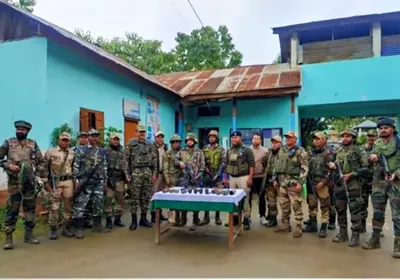 manipur  huge cache of arms  ammo  and grenades recovered