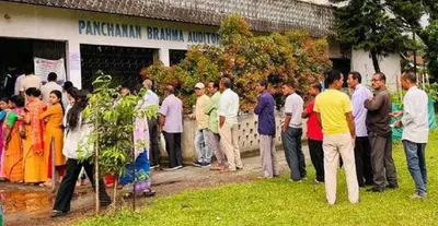 phase 3 of lok sabha elections  10 12  voter turnout recorded till 9 am in assam