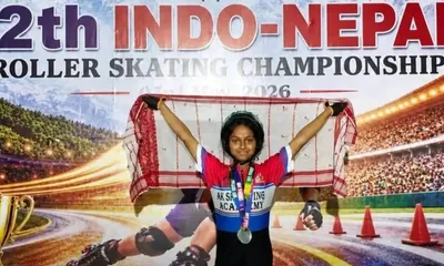 assam  dibrugarh s chhavi garg wins two gold medals at indo nepal roller skating championship