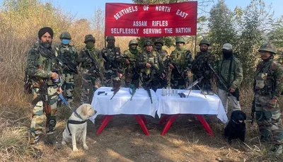 sophisticated weapons recovered in three districts of manipur
