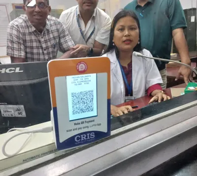 assam  nfr launches “dynamic qr” to book tickets at guwahati railway station