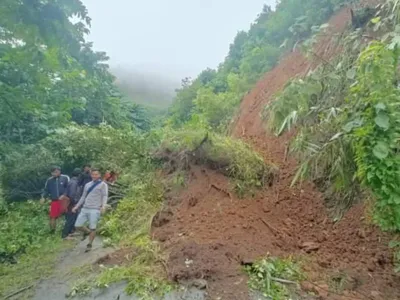 manipur  landslides  floods cut off major highways